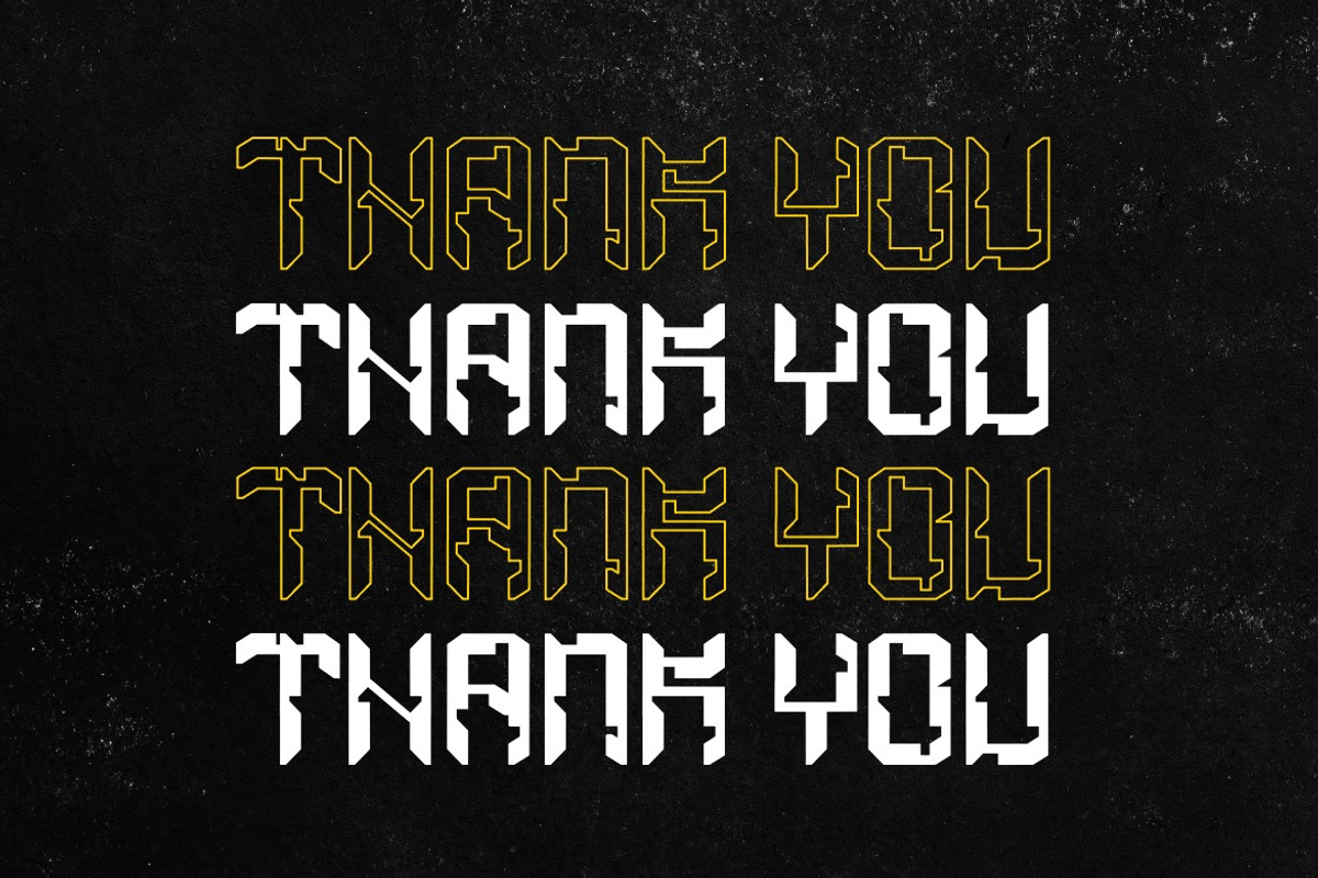 Truexon - Cyber Techno Font, a Sans Serif Font by Dhabee (Photo 10 of 10)