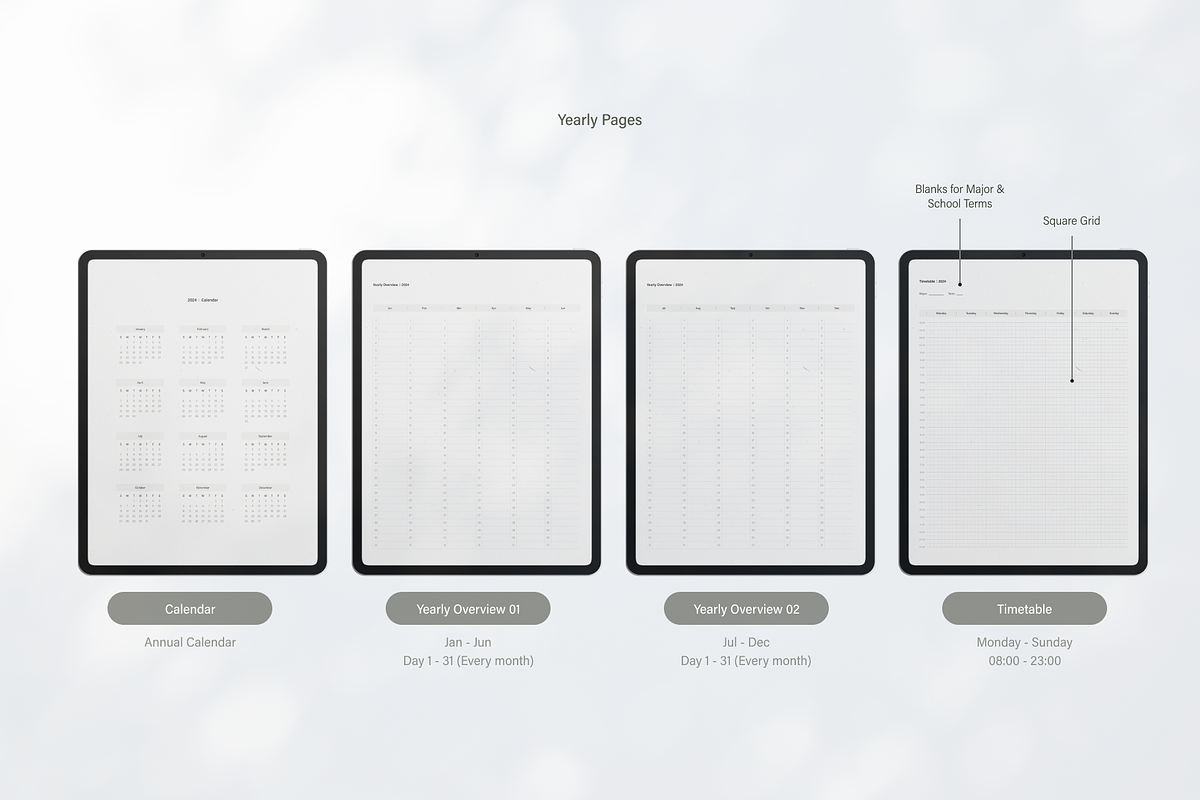 Digital Planner 2024 | Paper Texture, an App Template by SydneyYeom (Photo 2 of 11)