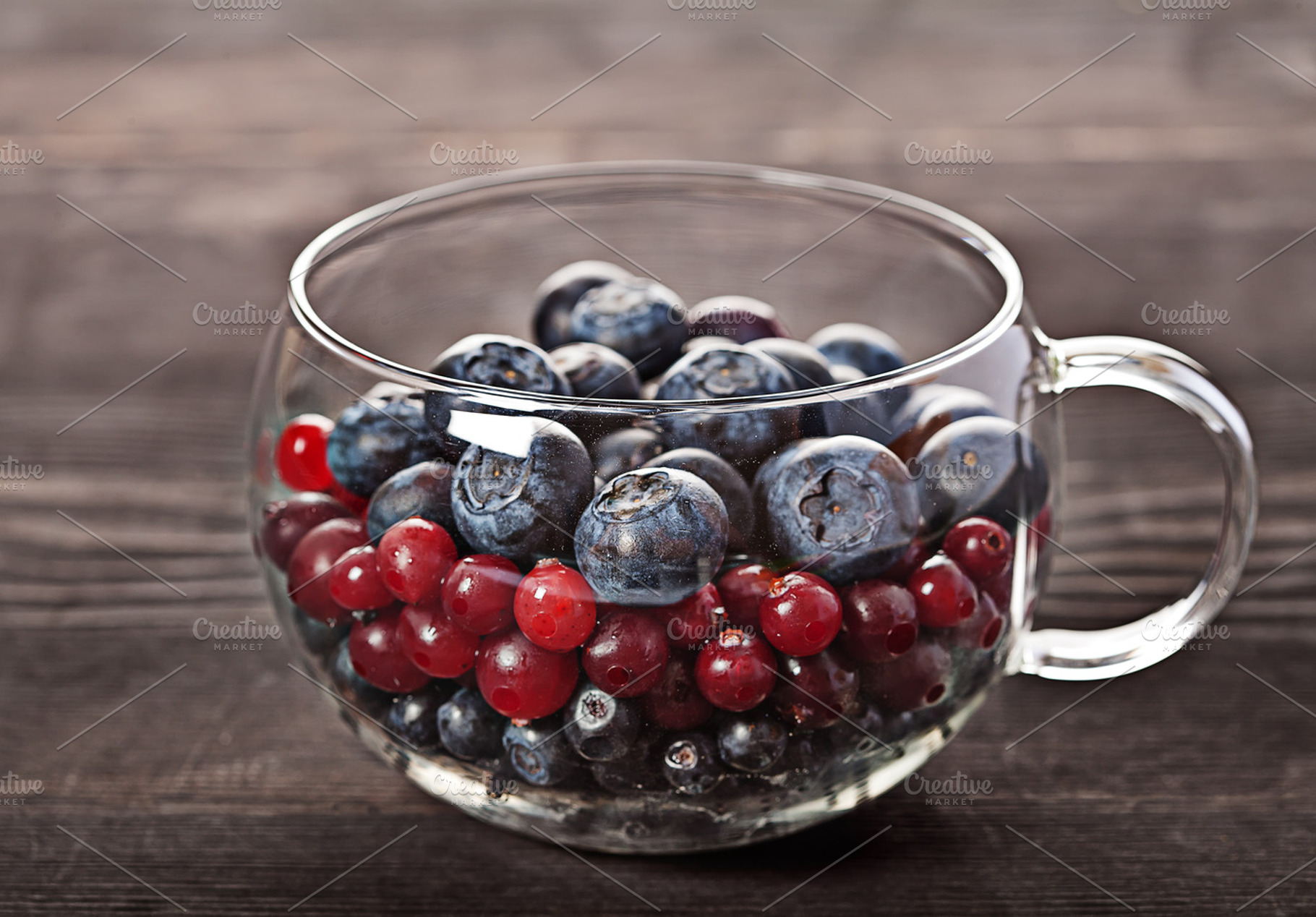 Berries Assortment In Glass Bowl Featuring Berry Closeup And Cold