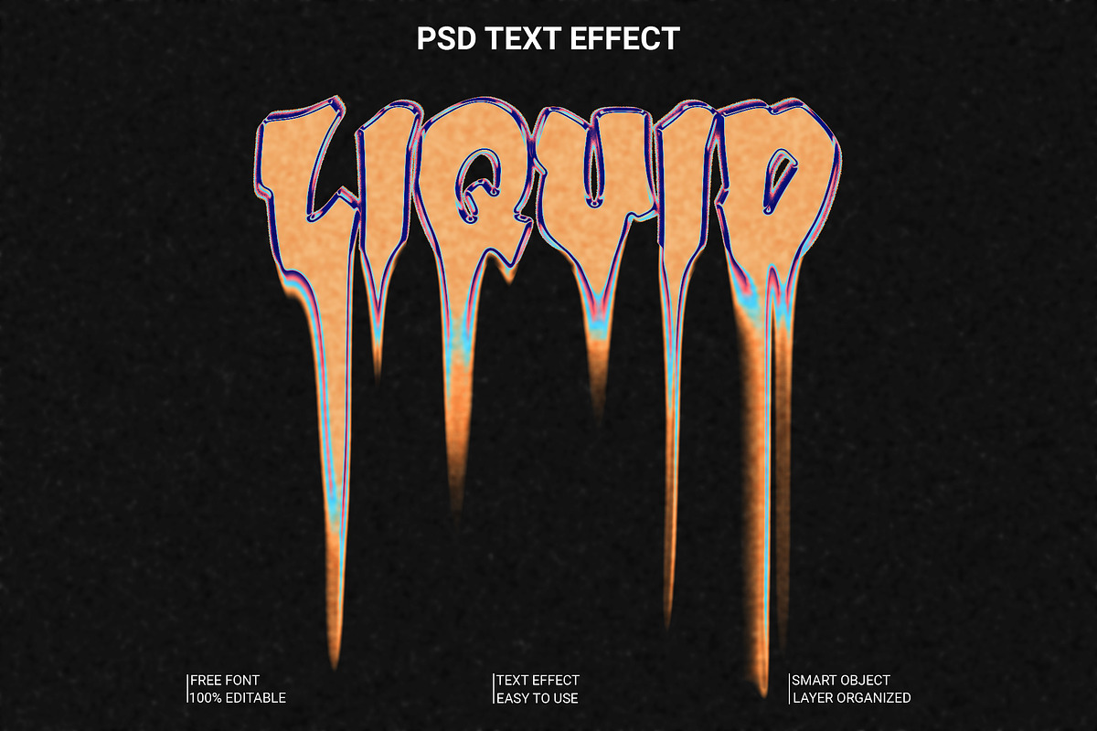 Liquid Text Effect Photoshop, a Layer Style Add-On by Imamul001