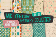 Mid-Century 1950's Retro Pattern Set, a Pattern Graphic by Kokoshka (Thumbnail 1 of 2)