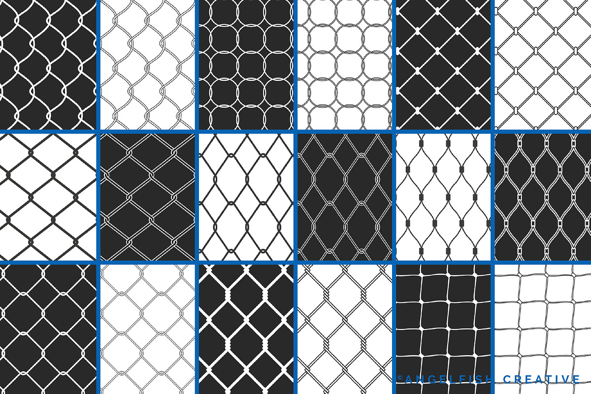 Wire Fence Brush Set for Procreate, a Brush Add-On by AngelfishCreative (Photo 3 of 6)