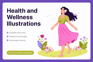 Bundle of Health & Wellness, a Healthcare Illustration by Creative Stall