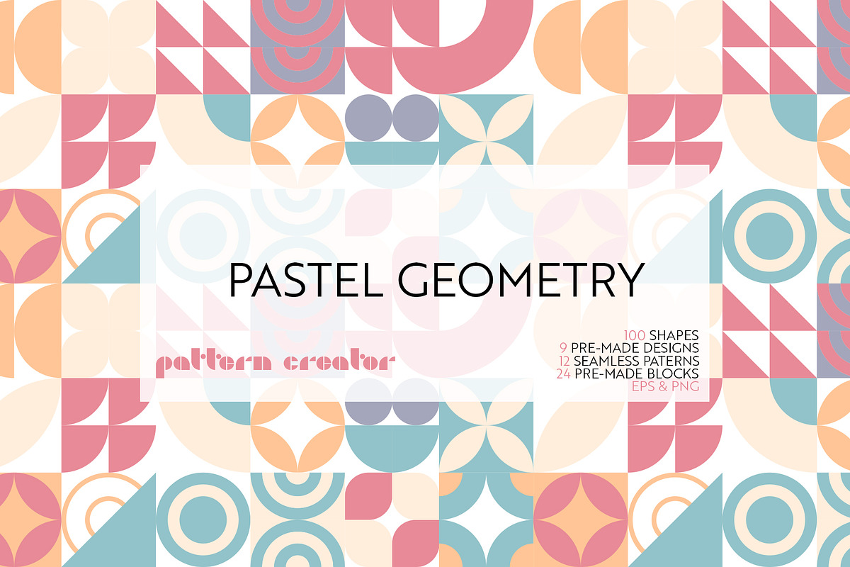 Pastel Geometry Pattern DIY, an Object Graphic by Kandella's Art (Photo 1 of 12)