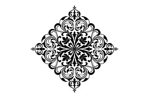Damask graphic ornament. Floral, a Decorative Illustration by RODINA