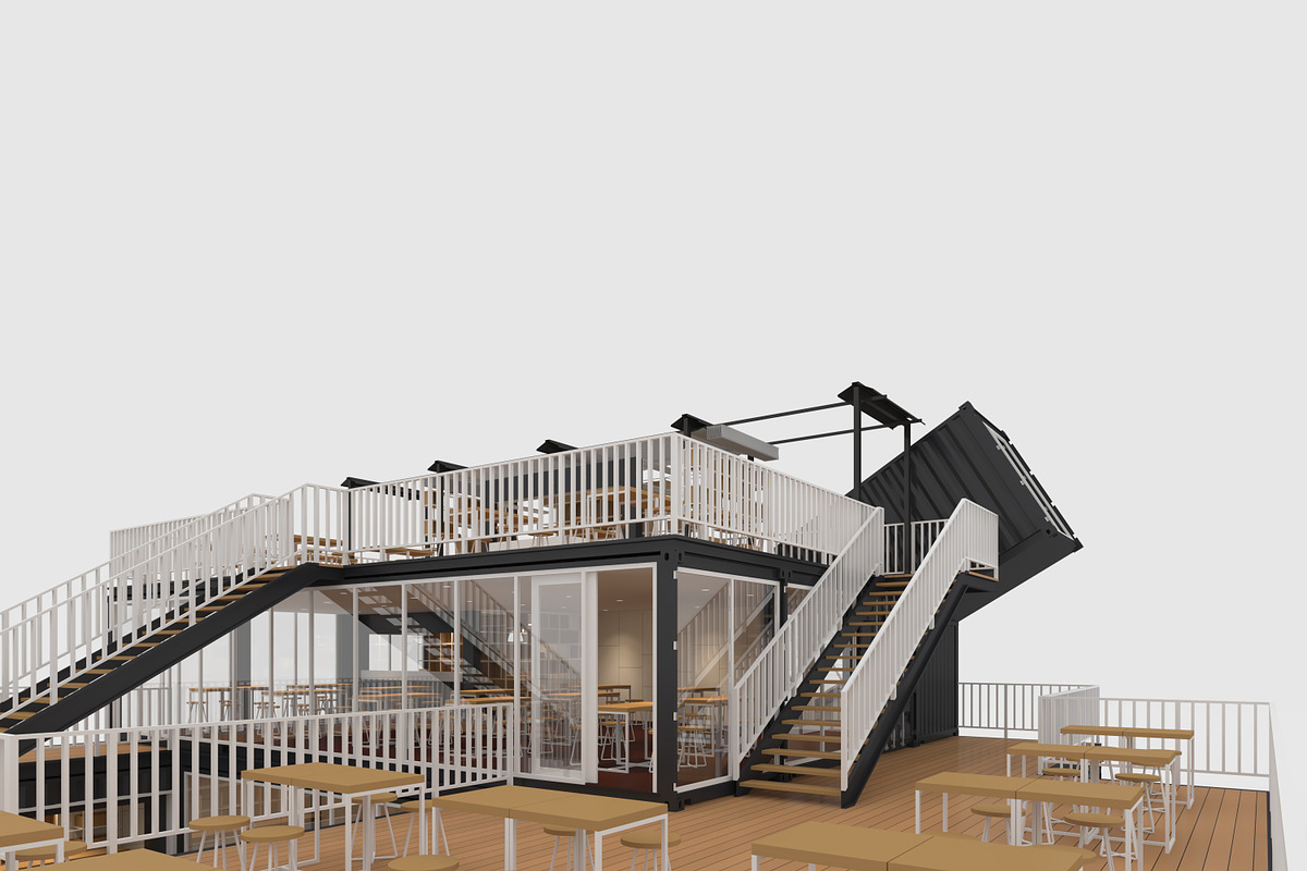 3D Model Container Cafe 6, an Architecture 3D Model by SR 3D Visual (Photo 15 of 26)