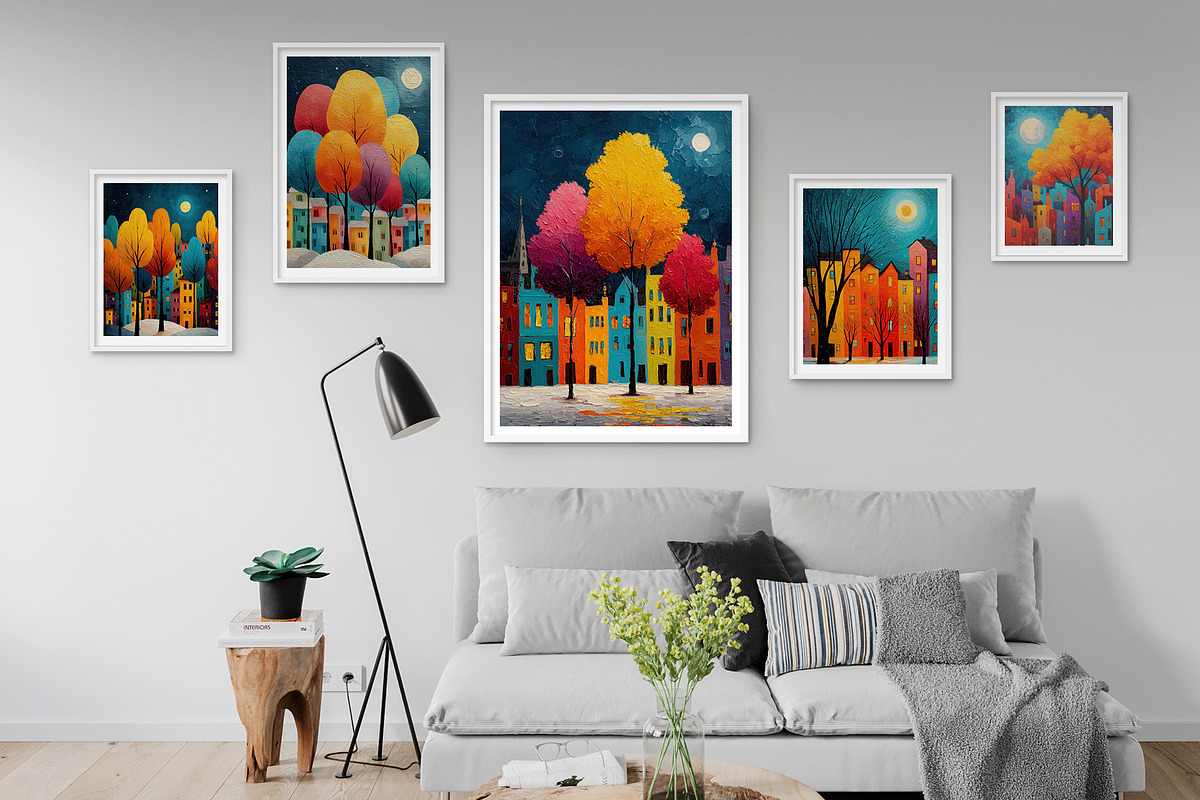 Whimsical Night Town Illustration, a Decorative Illustration by Housui Patterns (Photo 5 of 12)