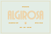 ED Algirosa - Decorative Font, a Sans Serif Font by Emyself Design (Thumbnail 1 of 10)