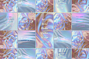 Iridescent instagram Quote Templates, a Social Media Template by Black Cat Studio (Thumbnail 1 of 3)