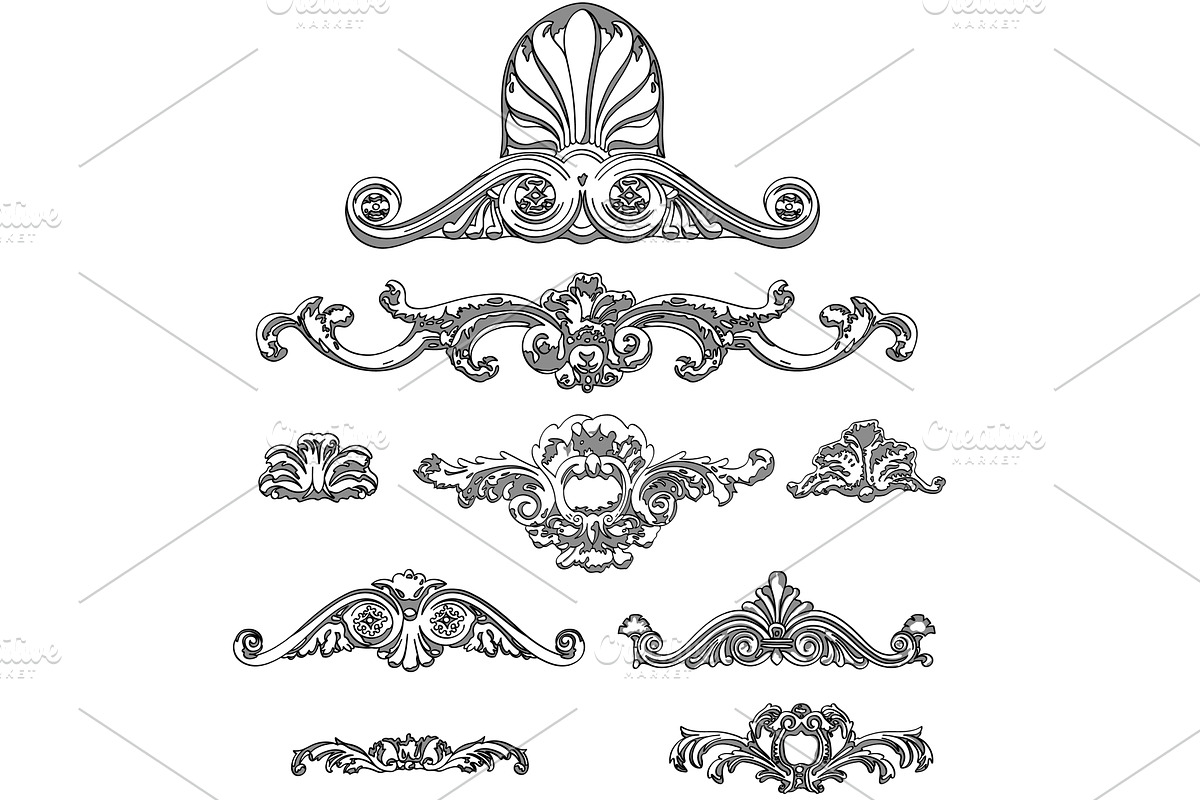 Greek decorative element flower, an Illustration by COLORFUL