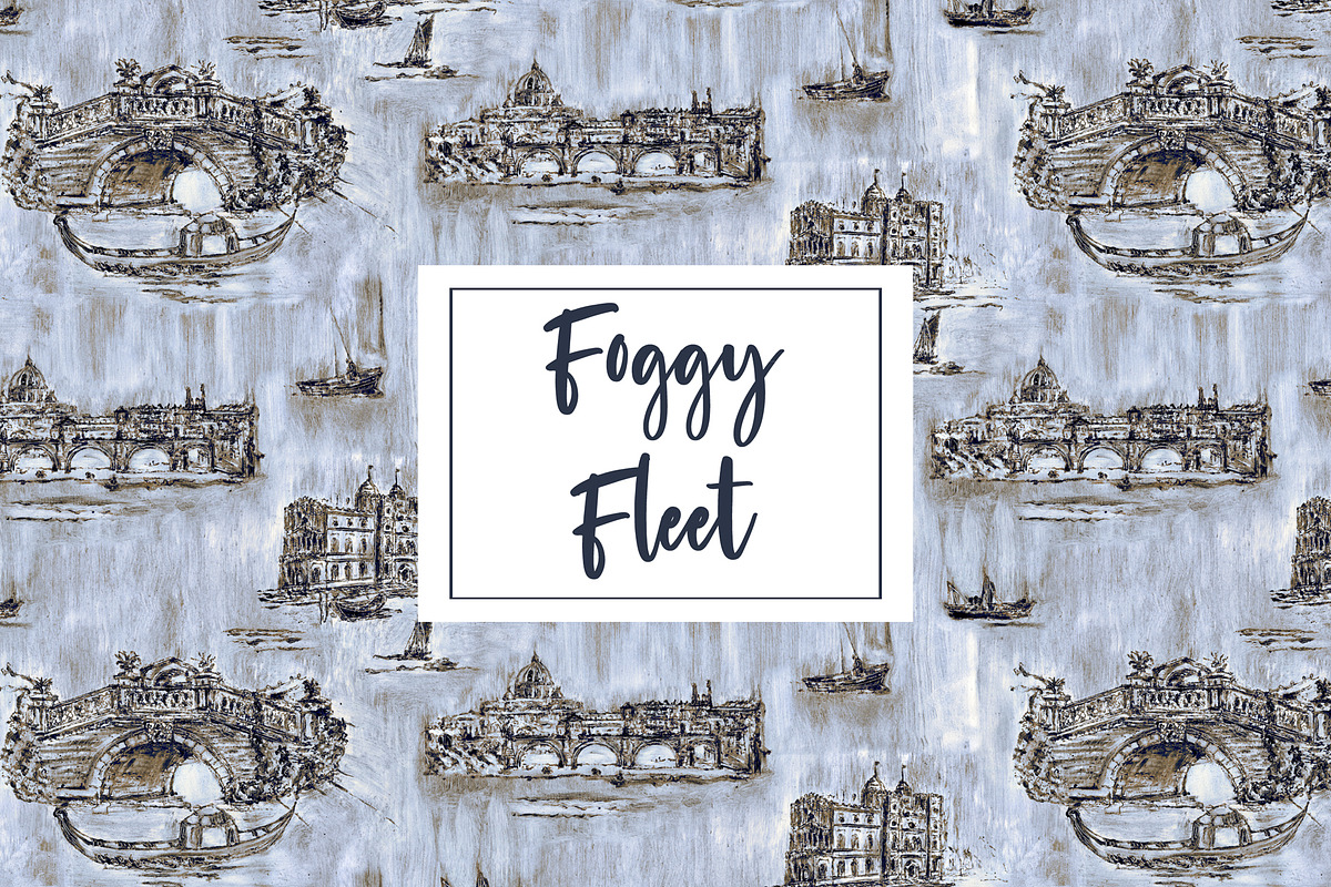 Foggy Fleet pattern, a Pattern Graphic by YvY (Photo 1 of 4)