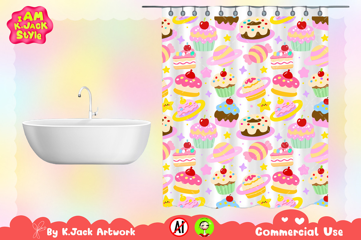 Sweet Space Bakery Seamless, a Background Graphic by K.JackArtwork (Photo 7 of 8)