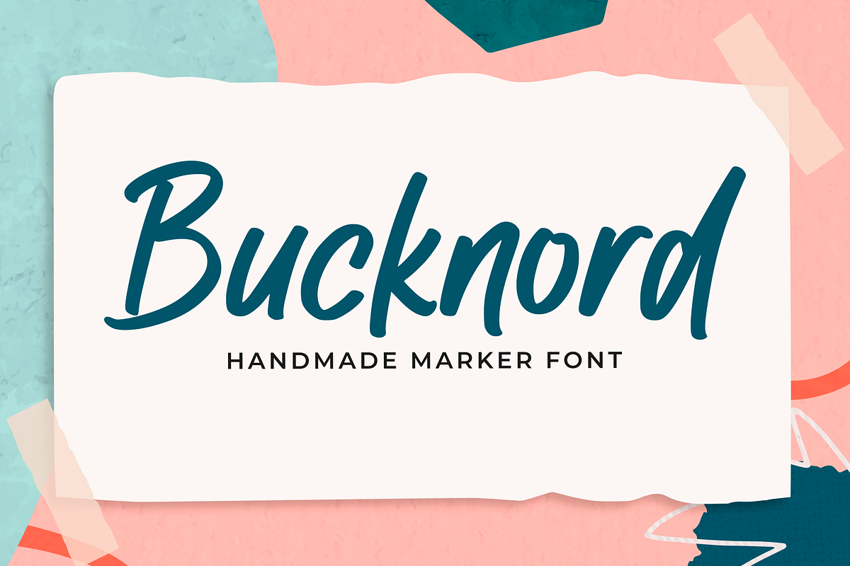 Bucknord - Handwritten Marker Font, a Handwritten Font by Sibelumpagi Studio (Photo 1 of 8)