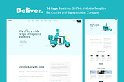 Deliver - Courier Website Template, a HTML Template by TemplatesJungle (Thumbnail 1 of 2)