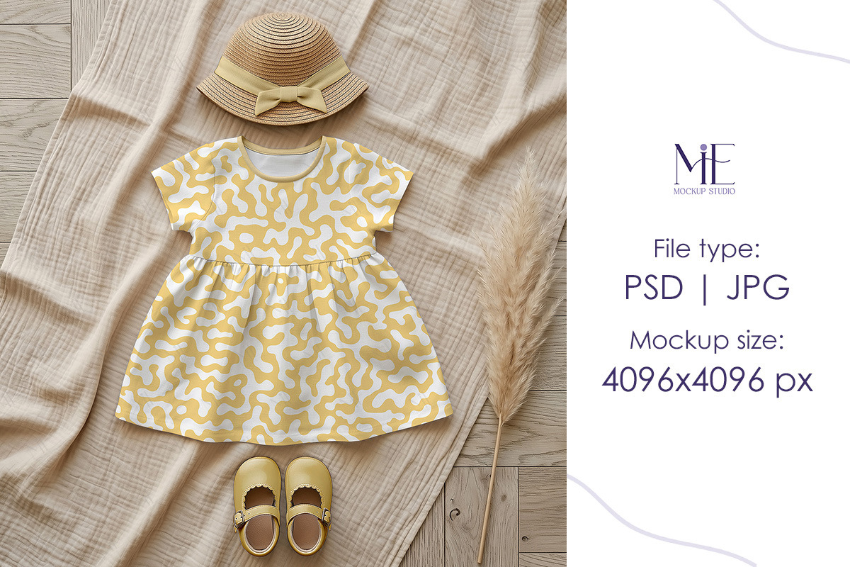 Cotton Fabric Dress Mock up, a Shirt Mockup by Mie Mockup Studio (Photo 3 of 7)