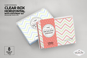 Clear Box with Stationery Set Mockup, a Packaging Mockup by INCDesign (Thumbnail 6 of 19)