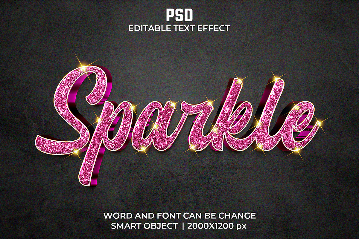 Sparkle luxury 3d Text Effect Style, a Layer Style Add-On by bdrobin