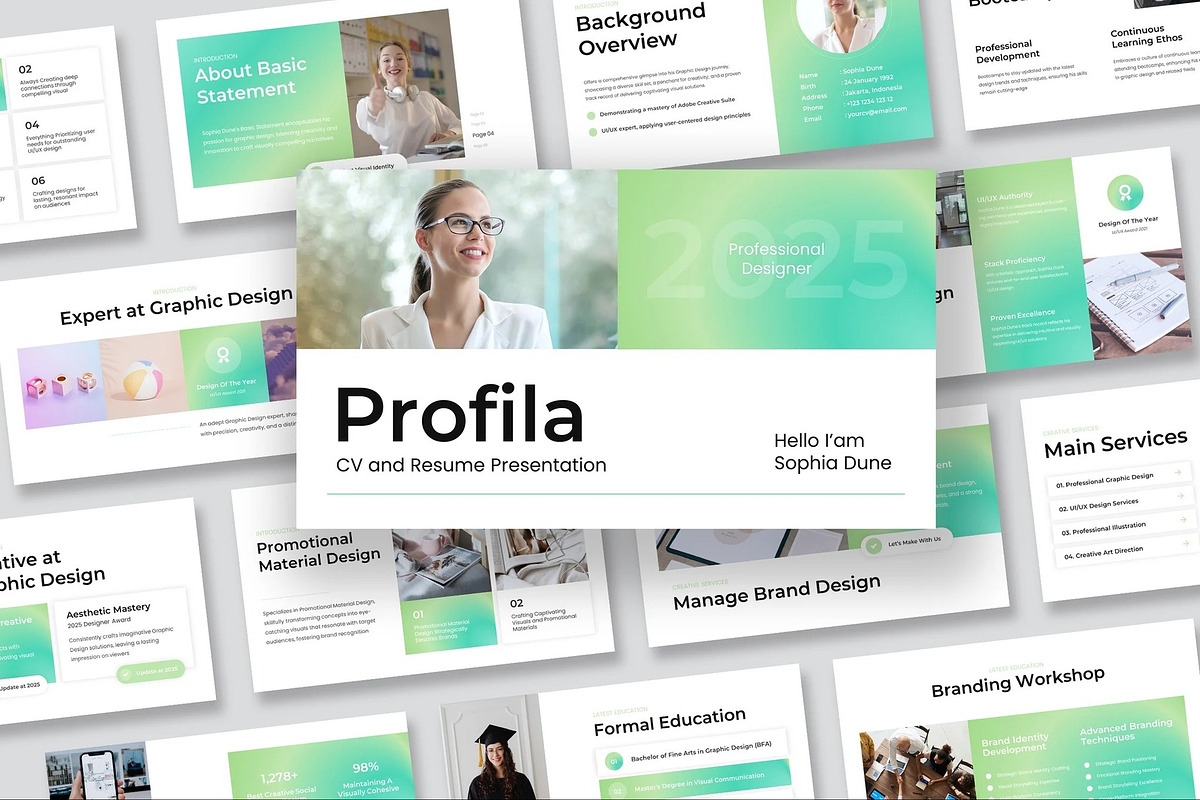 CV & Resume Keynote Templates, a Presentation Template by Fit-tee (Photo 1 of 10)