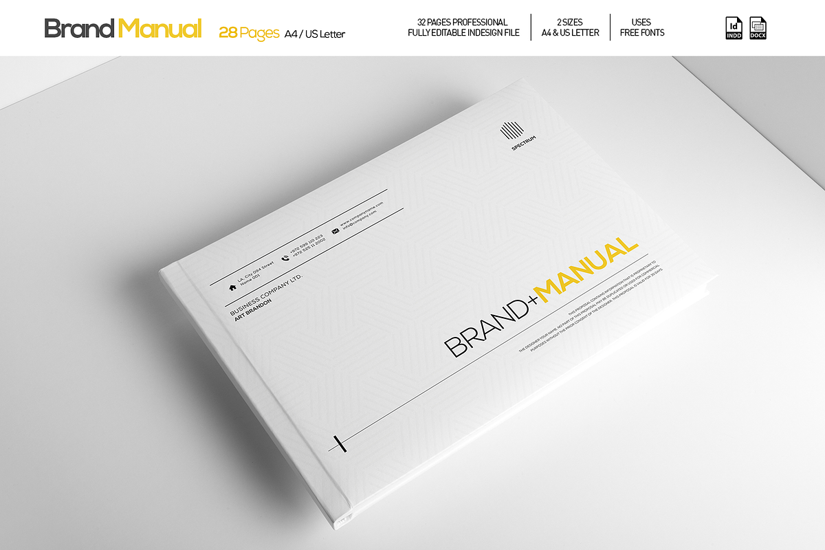 Brand Manual 28 Pages A4 / US Letter, a Brochure Template by Mastergfx (Photo 1 of 21)