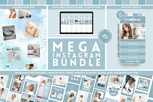 Blue Instagram Mega Bundle