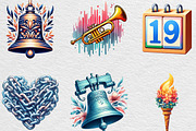 Minimalist Juneteenth Clipart, an Illustration by Black Bird Studio (Thumbnail 5 of 6)