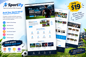 Sports Club & Coaching HTML5 Website, a HTML Template by Themeplaza