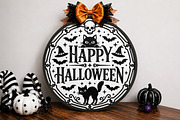 Halloween Round Sign SVG Design, a Seasonal Illustration by Rose Art (Thumbnail 4 of 4)