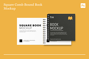 Square Comb Bound Book Mockups, a Books & Magazine Mockup by Xtrahive (Thumbnail 7 of 8)