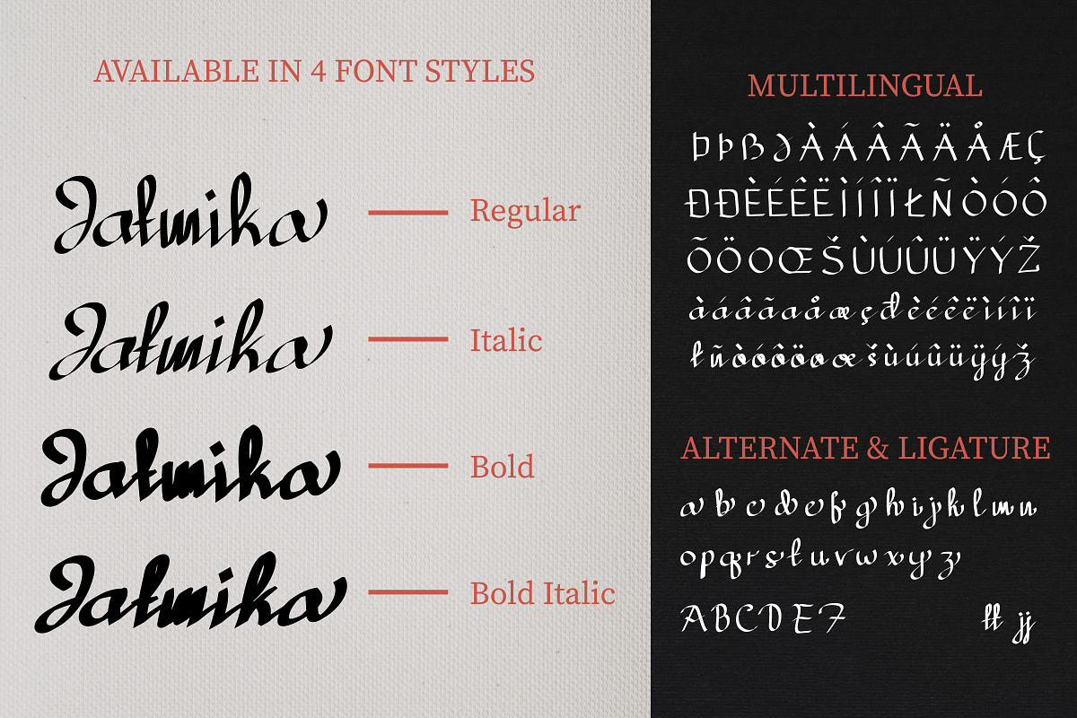 Jatmika - Lovely Handwriting Font, a Script Font by Inventype Studio (Photo 5 of 9)
