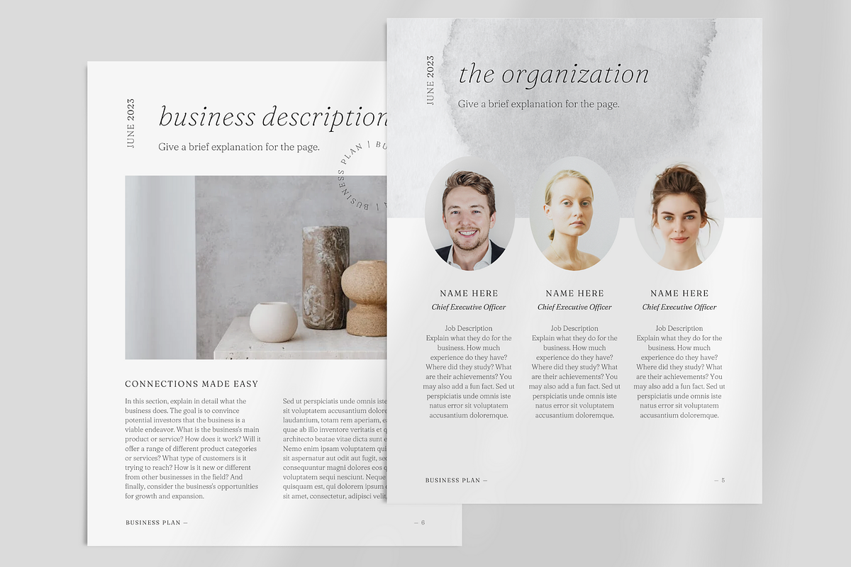 Business Plan Template Canva, a Presentation Template by frommakertomaker (Photo 6 of 10)