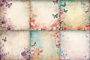 Shabby Chic Butterfly Digital Paper