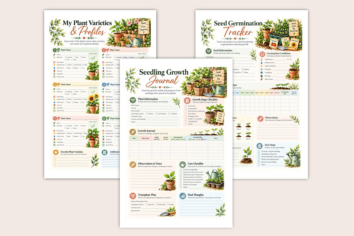The Seed-to-Harvest Journal, a Stationery Template by Designmela01 (Photo 3 of 5)