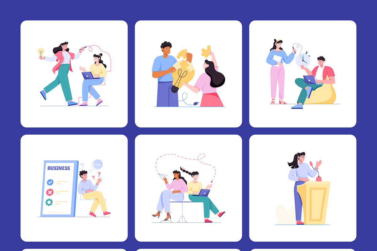 Business Flat Illustrations Bundle, a Finance Illustration by Brickclay (Photo 9 of 13)