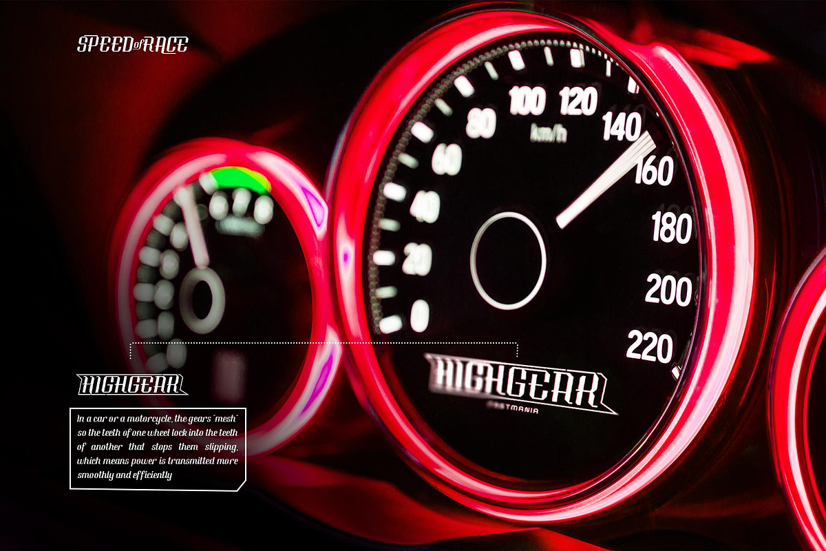 Speed of Race Typeface, a Script Font by alit design