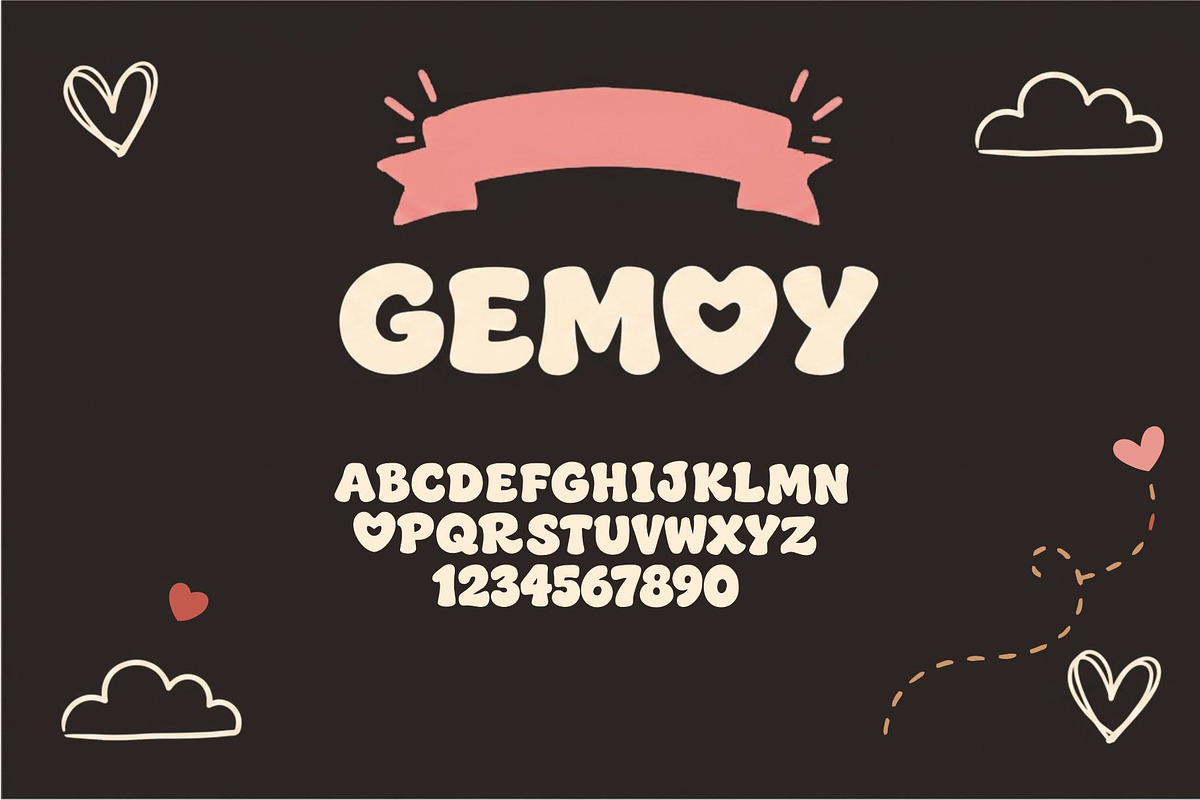 Gemoynesia – Soft Bold Playful Font, a Handwritten Font by indranesia (Photo 2 of 2)