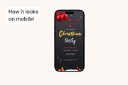 Christmas Dinner Party Mobile Invite, a Social Media Template by Adored Templates (Thumbnail 2 of 10)