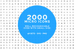 2000 MICRO ICONS For Small GUI's