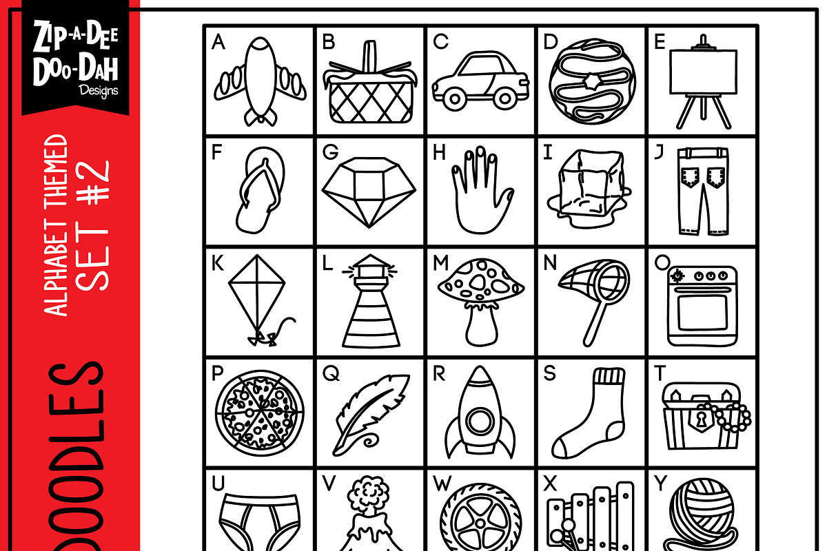 Alphabet Doodle Font 2 preview 2