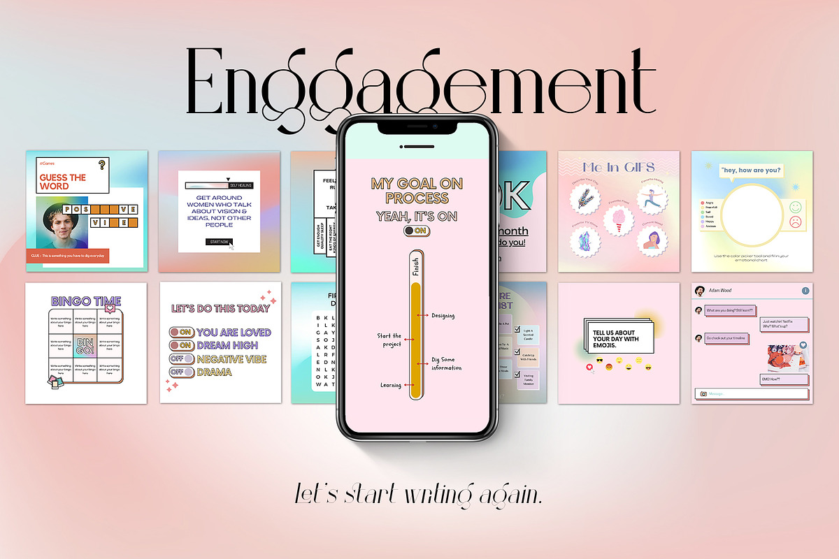 Instagram Aesthetic Gradient CANVA, a Social Media Template by Analogi Studio (Photo 12 of 36)