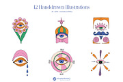 Evil Eyes Graphics Posters Patterns, a Graphic by Youandigraphics (Thumbnail 13 of 15)