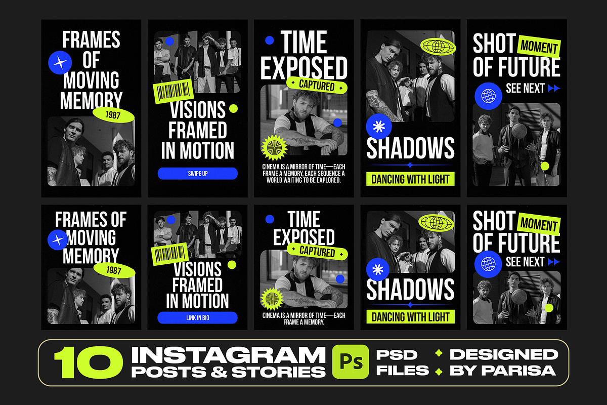 10 Photography & Film Promo Instagra, a Social Media Template by Parisa-Artstudio (Photo 1 of 4)