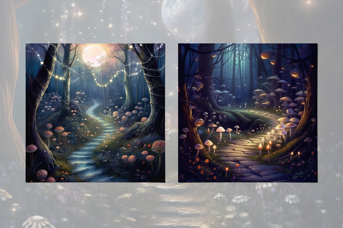 Enchanted Forest Digital Papers, a Background Graphic by Curve Design (Photo 10 of 12)
