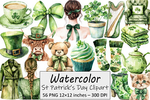 St Patricks Day Clipart, an Illustration by Design Market