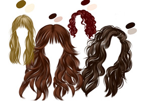 Hairstyles Procreate Brush Stamps