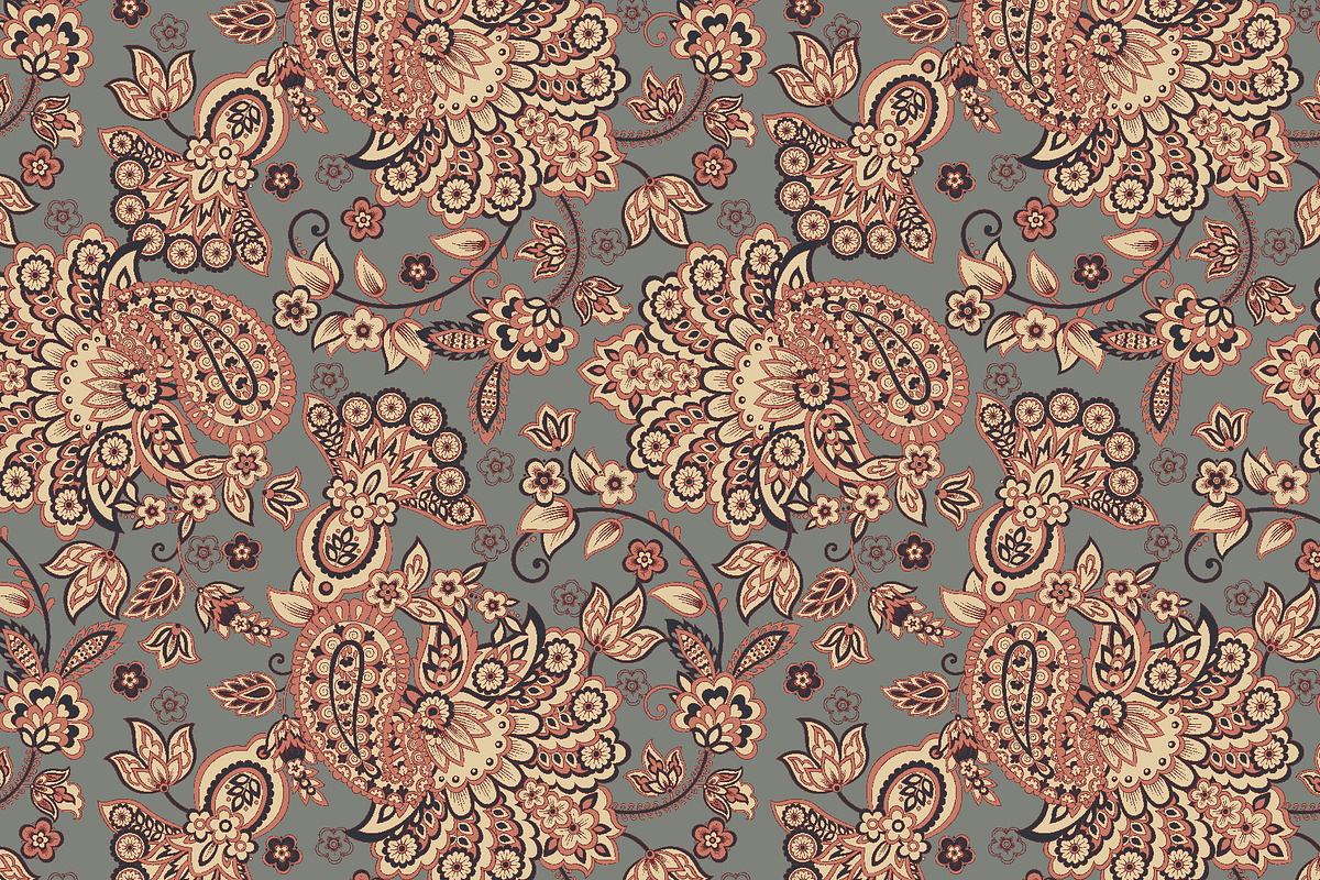 4 Paisley seamless patterns, a Background Graphic by antalogiya (Photo 2 of 5)