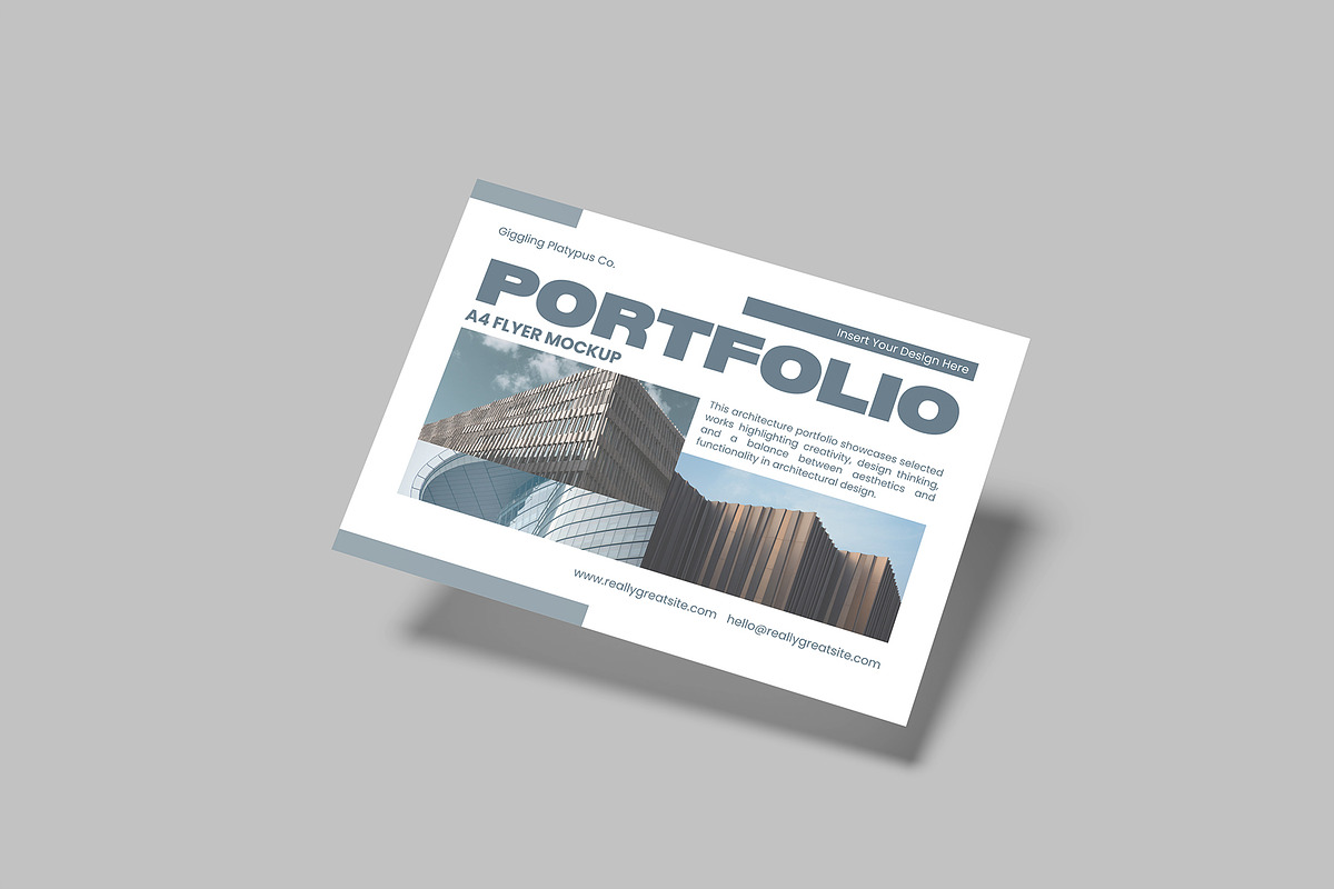 A4 Flyer Landscape Mockup, an Advertising Mockup by rizalamora (Photo 8 of 13)