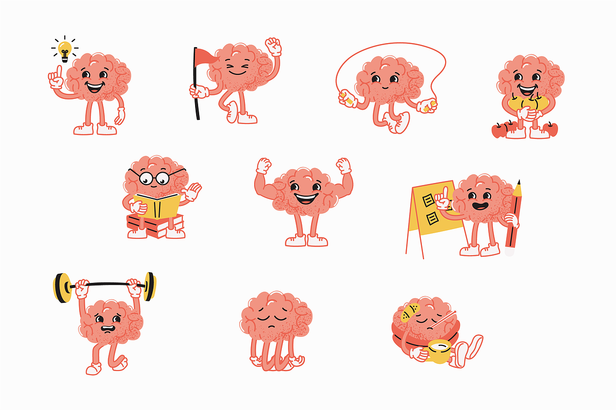 Brain Character Illustration
