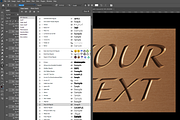 Carved Wood Text Mockup Template, a Mockup by Trot (Thumbnail 5 of 5)