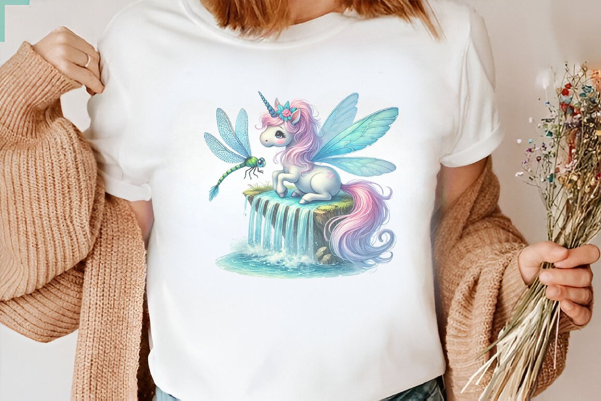 Cute Fairy Unicorn Sublimation Clipa, an Illustration by DreamArtGraphic (Photo 4 of 5)