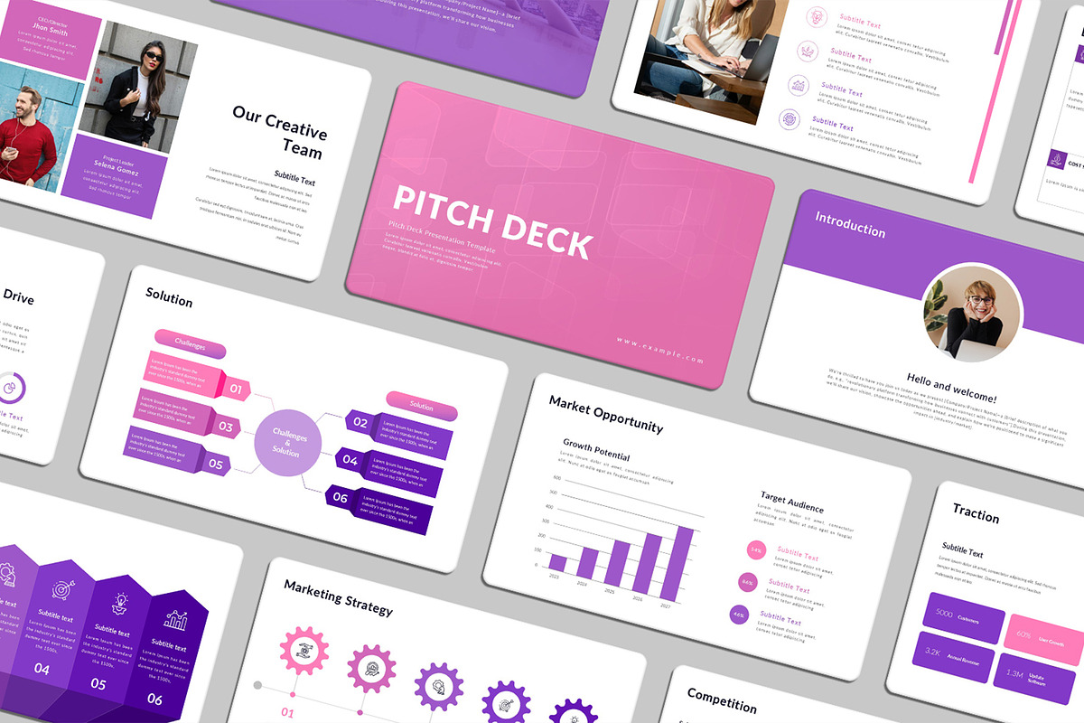 Pitch Deck Keynote Template, a Presentation Template by Design Vault (Photo 1 of 6)